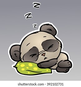 drawing for children's clothing with a small panda
