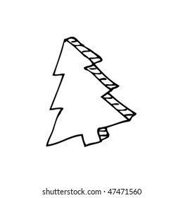 drawing Christmas tree