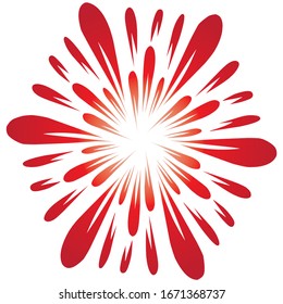 dibujo de la gota de sangre circular en forma vectorial