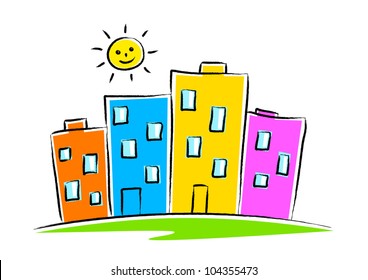 Drawing of city