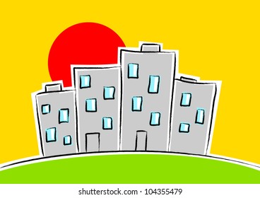 Drawing of city