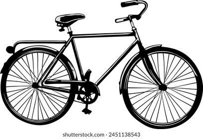 dibujo de una bicicleta clásica para caminar