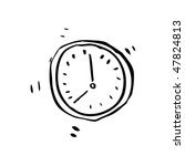 drawing of a clock