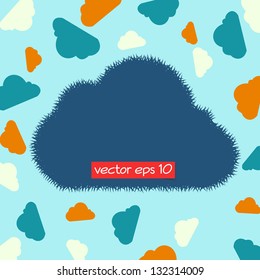 Drawing cloud background