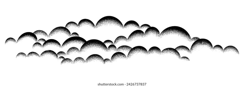 Drawing clouds isolated on white background, vector design