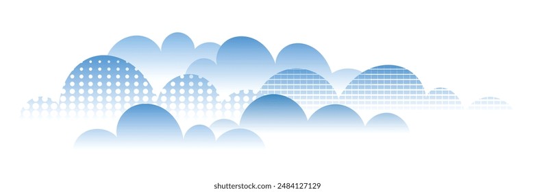 Nubes de dibujo aisladas sobre fondo blanco, diseño de Vector