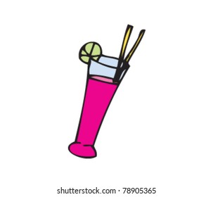 Drawing of a cocktail