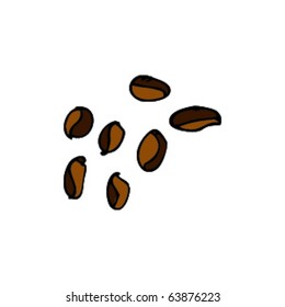 drawing of coffee beans