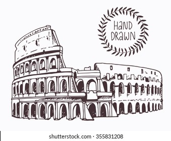 How To Draw The Colosseum In Rome