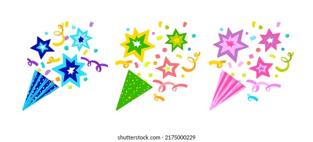 drawing color party elements flat