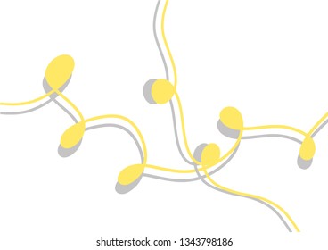 Drawing color wire line with space background.Vector illustration.