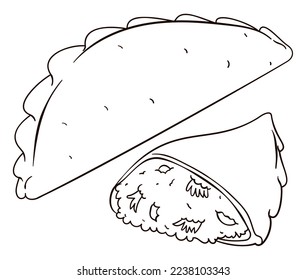 Poniendo el color de una deliciosa empanada, un todo y otro rebanado mostrando el sabroso relleno.