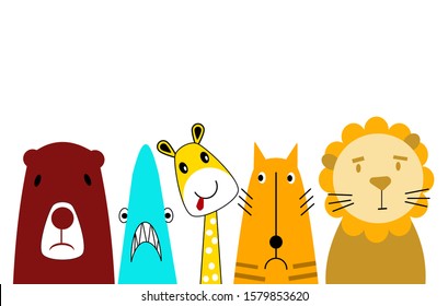 Drawing colourful of wild animals