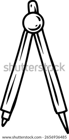 Drawing Compass Doodle Simple Illustration