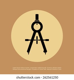 Drawing compass icon