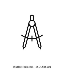 Drawing Compass icon isolated on white background