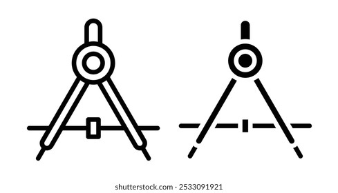 Drawing Compass icon line style. EPS10