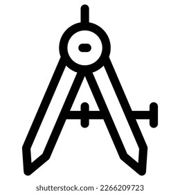 drawing compass icon or logo isolated sign symbol vector illustration - high quality black style vector icons
