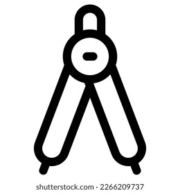 drawing compass icon or logo isolated sign symbol vector illustration - high quality black style vector icons
