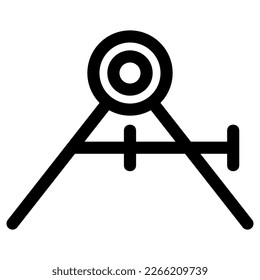 drawing compass icon or logo isolated sign symbol vector illustration - high quality black style vector icons

