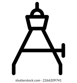 icono de brújula de dibujo o logotipo símbolo de signo aislado ilustración vectorial - iconos vectoriales de estilo negro de alta calidad

