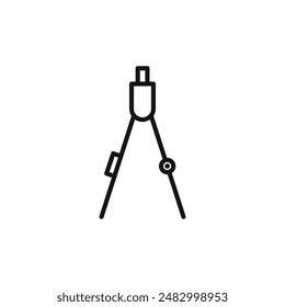 drawing compass icon logo sign vector outline