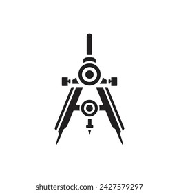 Icono de brújula de dibujo sobre fondo blanco