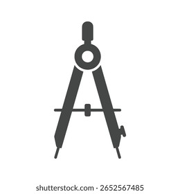 Drawing Compass Icon Precision Tool Symbol for Design, Drafting, Architecture, and Engineering