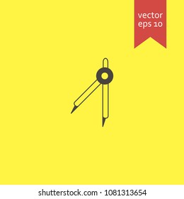 drawing compass. drawing compass icon. sign design. Vector EPS 10.
