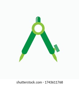 Icono de brújula de dibujo. Símbolo de interfaz de usuario - Vector.