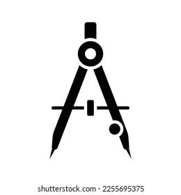 drawing compass icon vector design template in white background