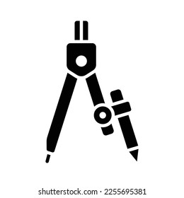 drawing compass icon vector design template in white background