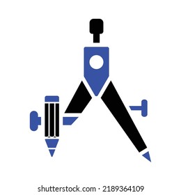 Icono de brújula de dibujo