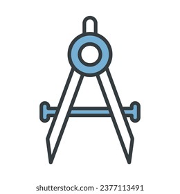 Zeichnen von Kompasssymbol-Vektorgrafik auf trendigem Stil für Design und Druck