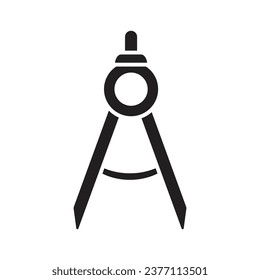Drawing compass icon vector on trendy style for design and print