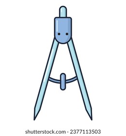 Drawing compass icon vector on trendy style for design and print