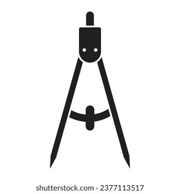 Drawing compass icon vector on trendy style for design and print