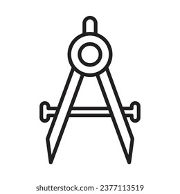 Vector de icono de brújula de dibujo sobre estilo de moda para diseño e impresión