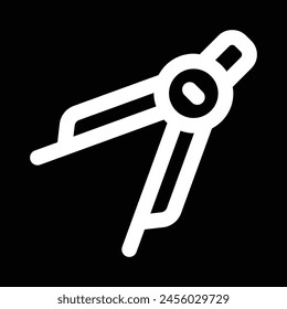 drawing compass icon vector outline design