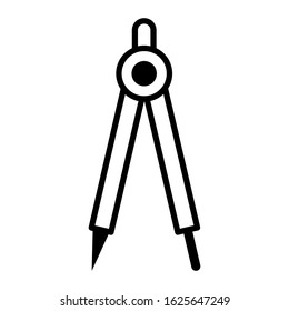 Drawing compass icon vector sign and symbols on trendy design