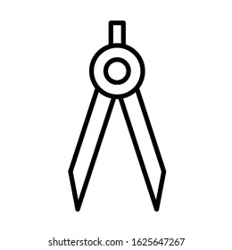 Drawing compass icon vector sign and symbols on trendy design