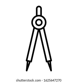 Drawing compass icon vector sign and symbols on trendy design