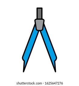Drawing compass icon vector sign and symbols on trendy design