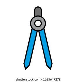 Drawing compass icon vector sign and symbols on trendy design