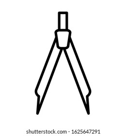 Drawing compass icon vector sign and symbols on trendy design