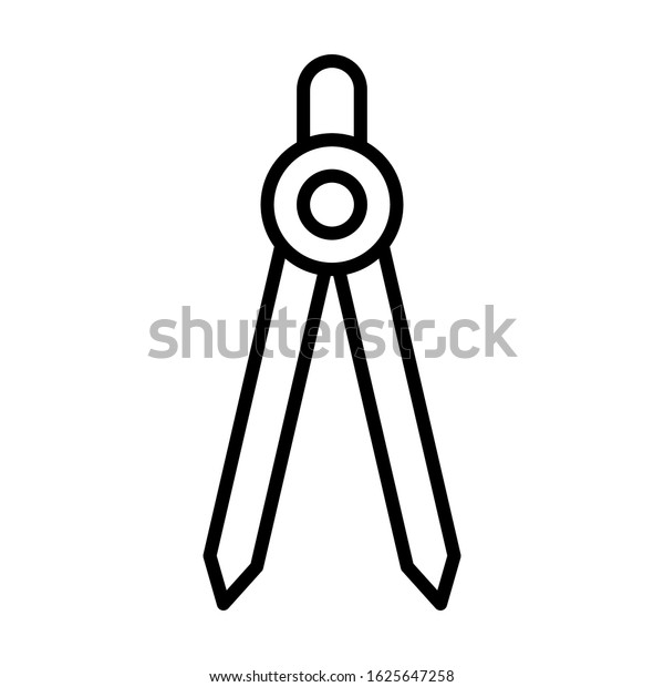 Drawing compass icon vector sign and symbols on\
trendy design