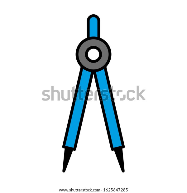Drawing compass icon vector sign and symbols on\
trendy design