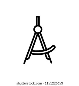 drawing compass icon vector template