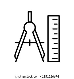 drawing compass icon vector template