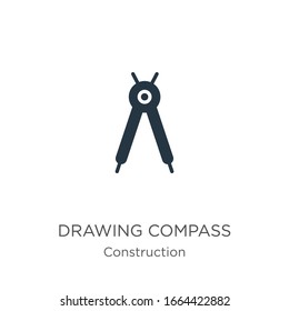 Zeichnen von Kompass-Symbol-Vektorillustration. Trendy flach gezeichnete Kompasssymbol aus Bausammlung einzeln auf weißem Hintergrund. Vektorillustration-Illustration kann für Web- und Mobile-Grafikdesign, Logo, eps10 verwendet werden